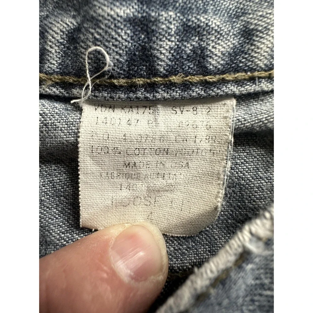 Vintage Gap Jeans Boys 4 Blue‎ Denim Made USA Button Fly Tapered Leg 90s 80s